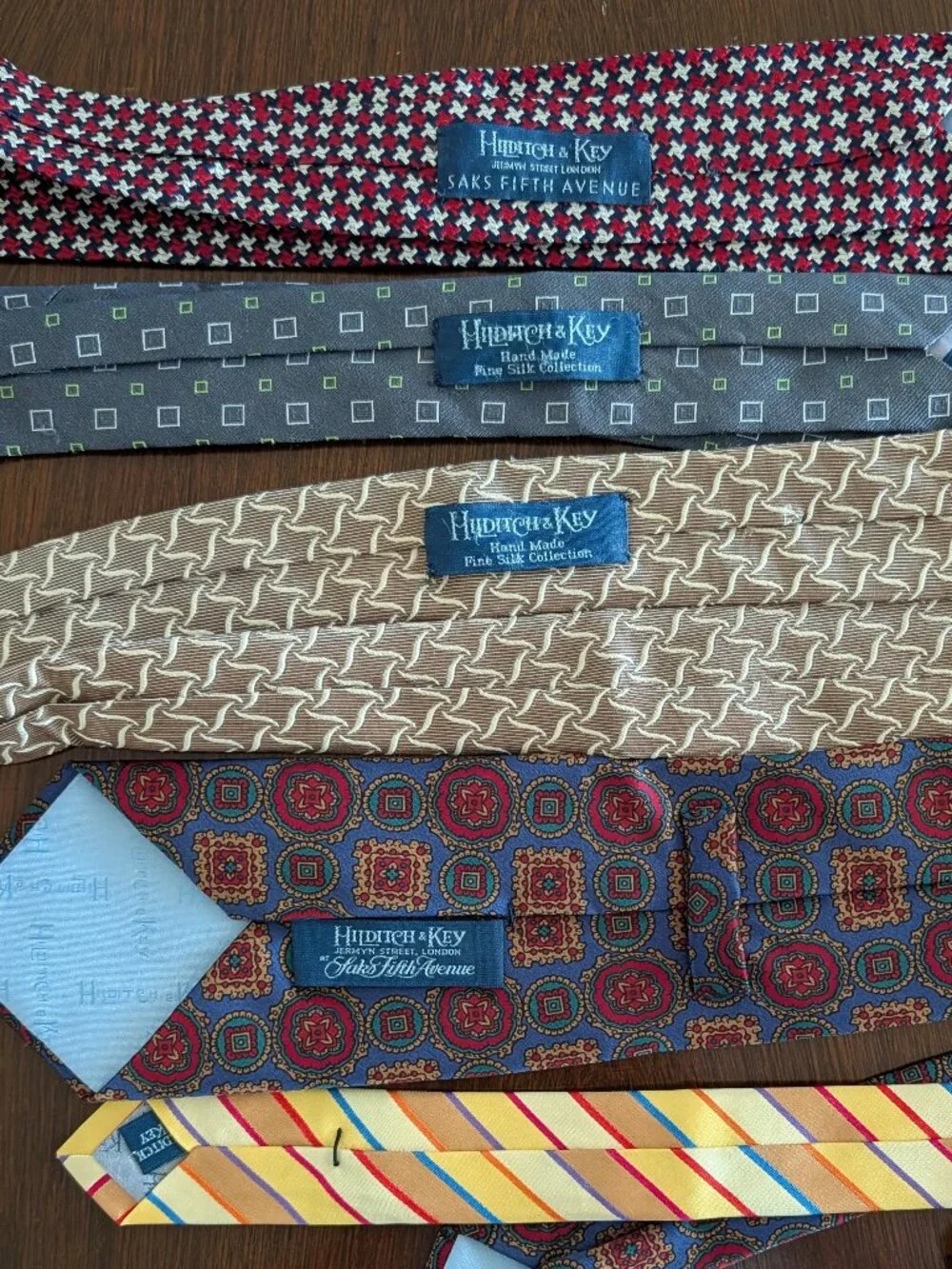 Handmade England Ties Gieves Hawkes Charles Hill Hilditch Key Seaward Stearn